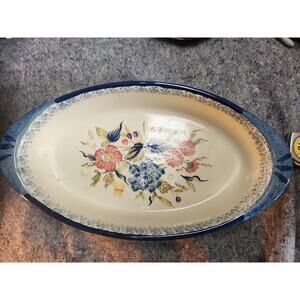 Flora Pamela Gladding Oval Baker Certified Intl Casserole Dish Handpaint Floral